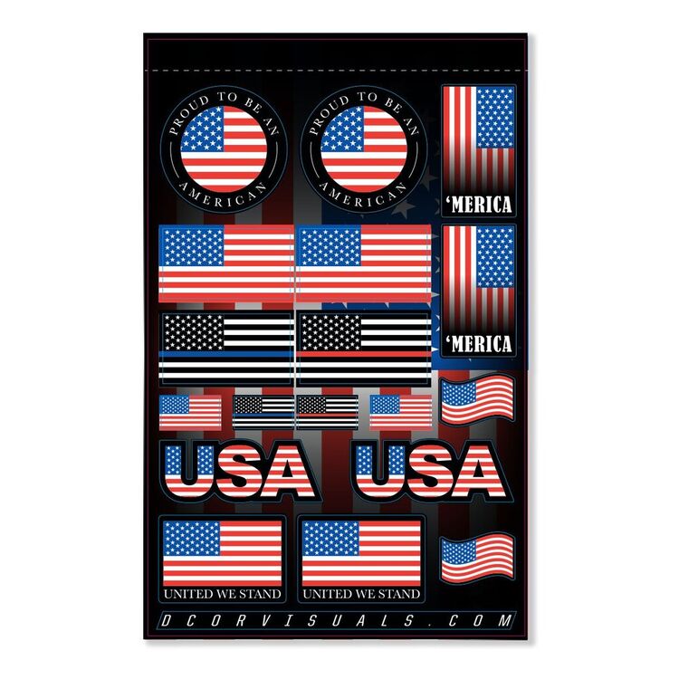 D'COR Visuals USA Sticker Sheet
