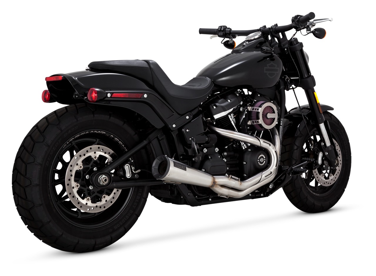 Vance & Hines Stainless 2-Into-1 Upsweep Exhaust For Harley - RevZilla