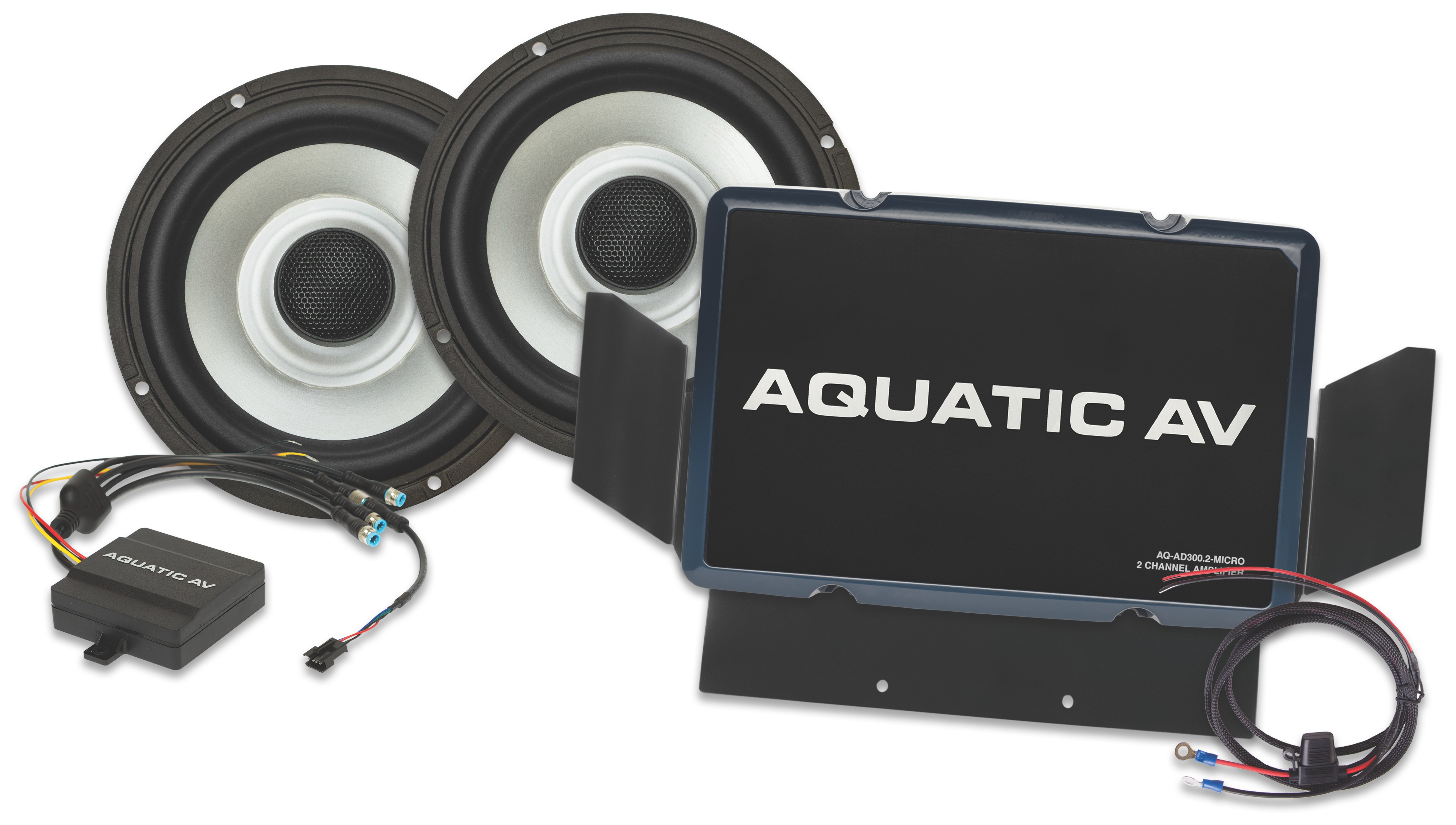 Aquatic AV Batwing Speaker And Amp Kit For Harley FLH 20142024 RevZilla