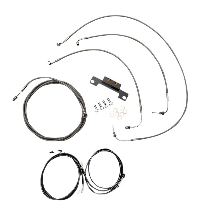 LA Choppers Plug and Play Handlebar Cable Brake Line And Wire Kit For Road Glide / Road King w/ ABS 2021-2025 N/A