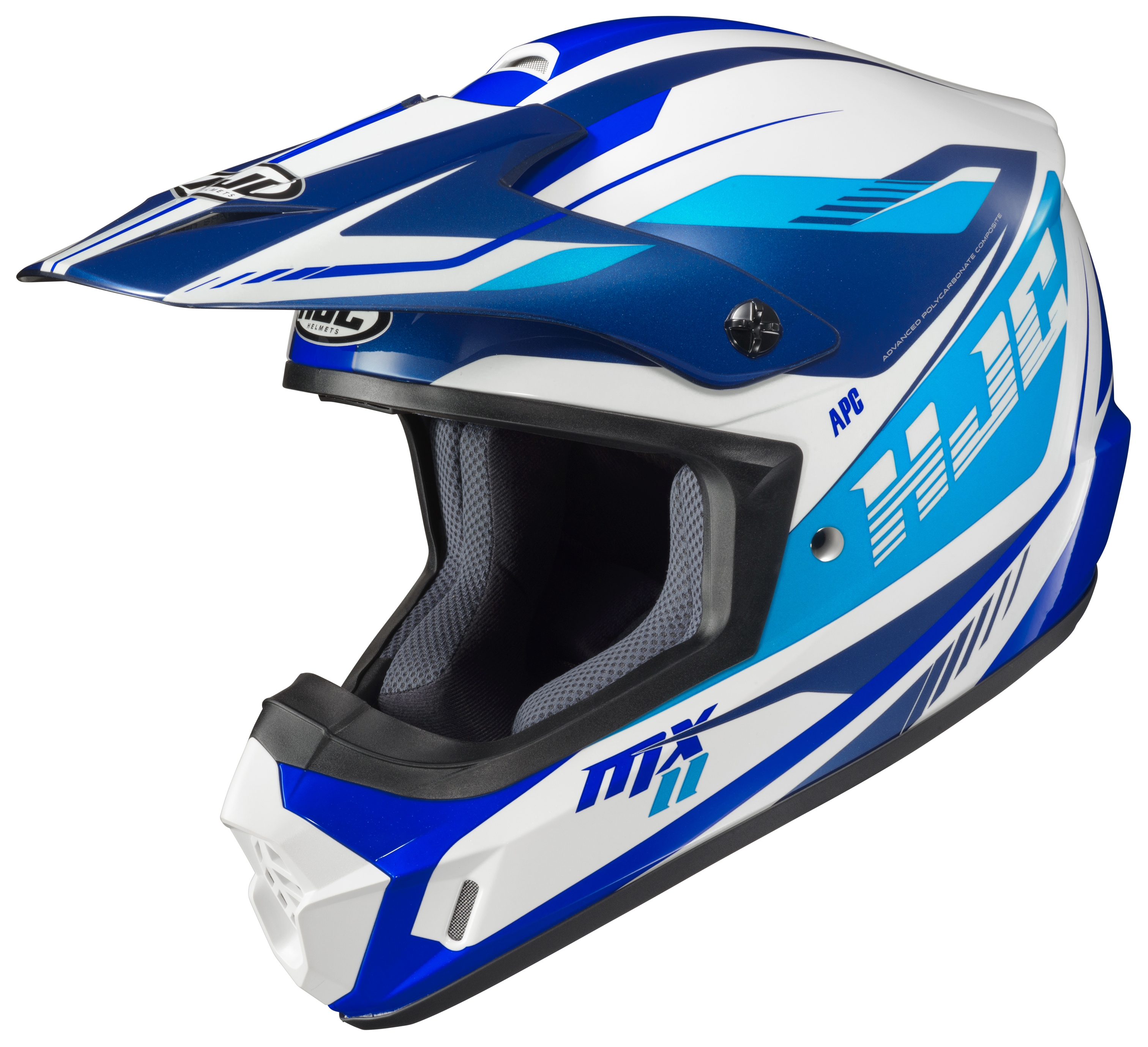 Blue/White HJC CS-MX 2 Drift Helmet