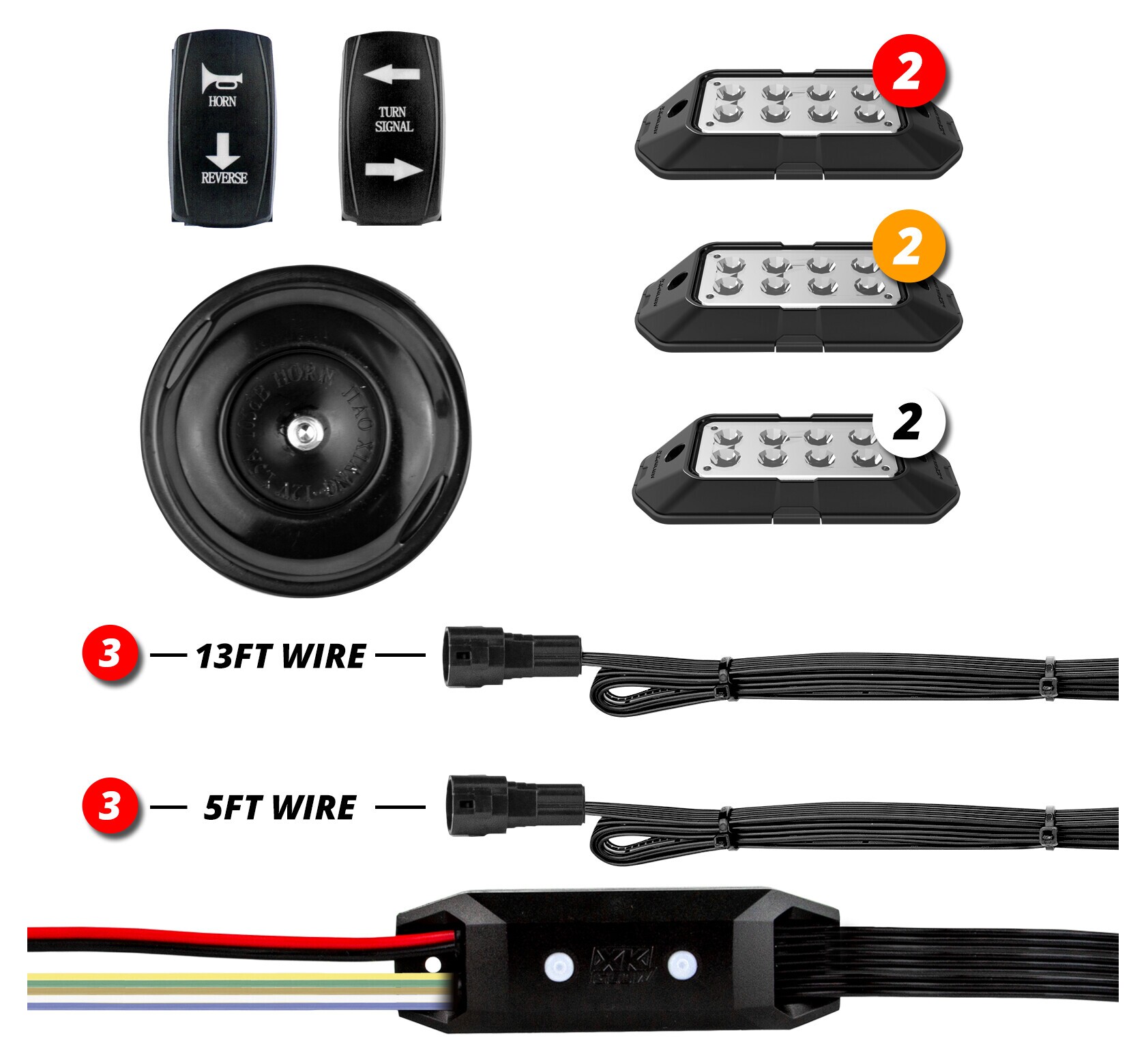 XKGlow Plug-And-Play Street Legal Conversion Kit Standard 6 Piece