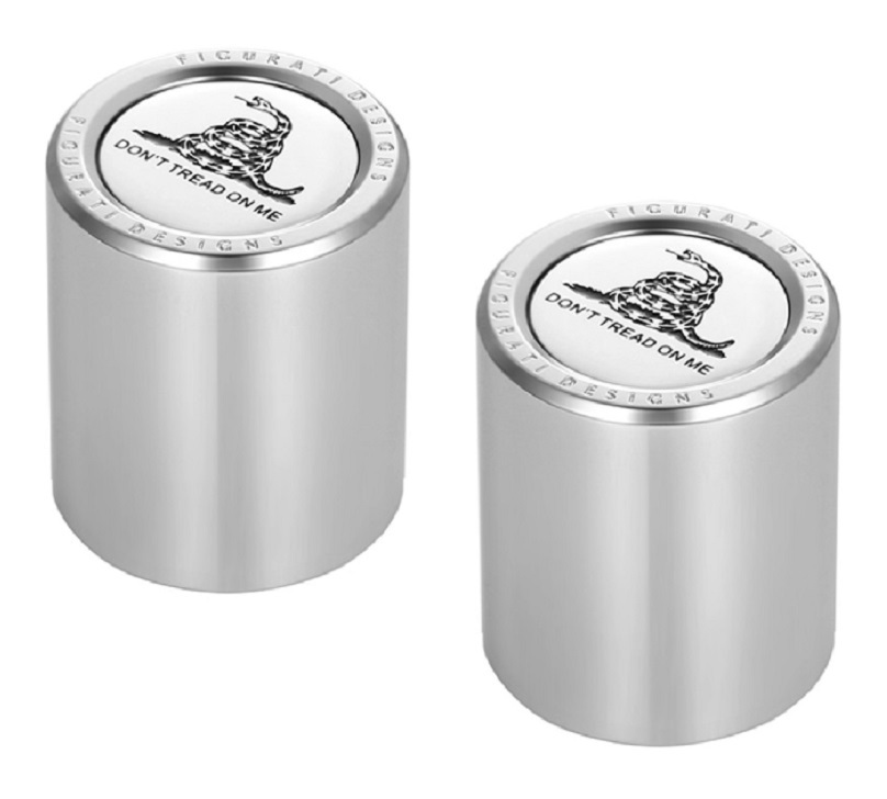 Figurati Designs Docking Hardware Covers For Harley Stainless / Short Skull Flag