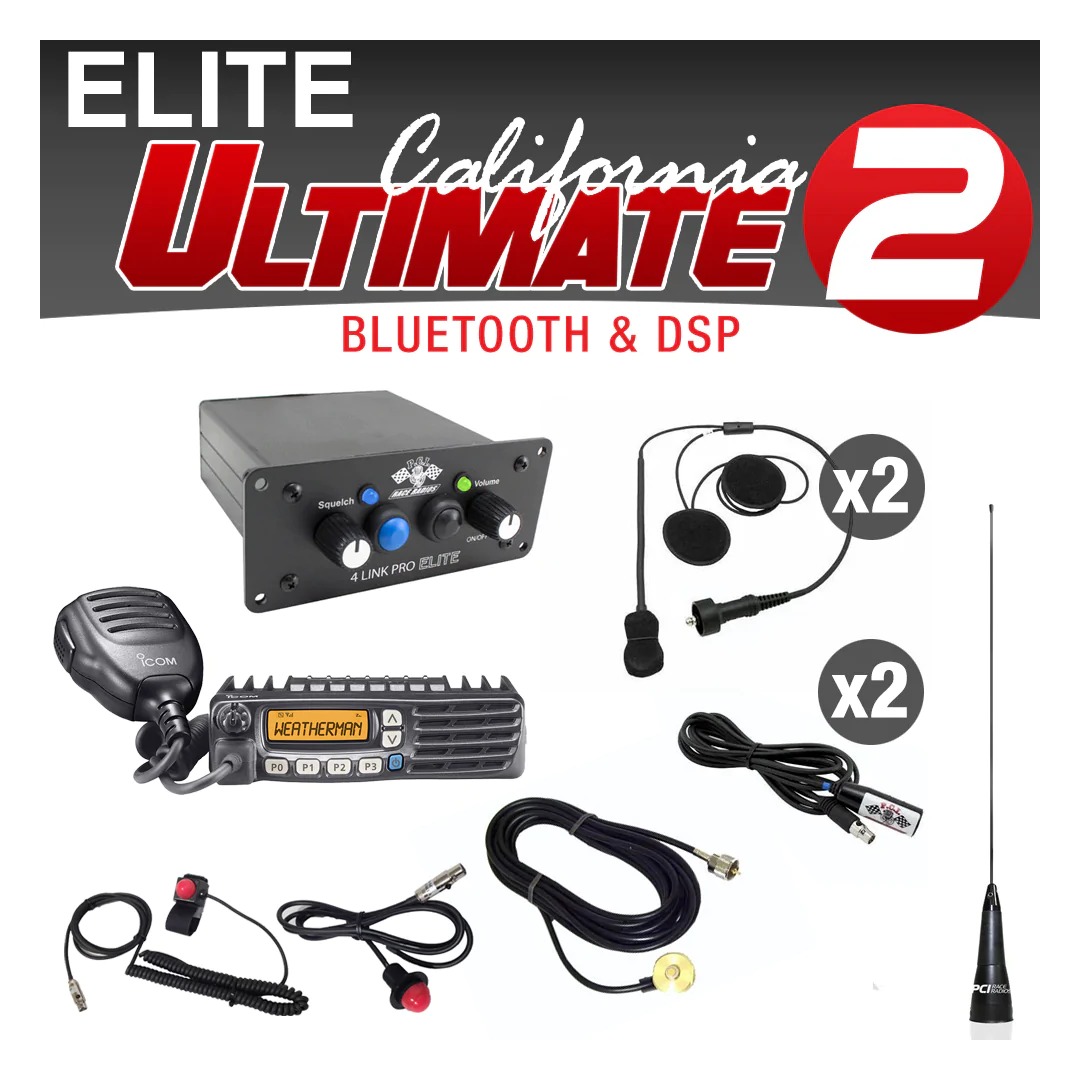 PCI Race Radios Elite California Ultimate 2 DSP+Bluetooth Intercom