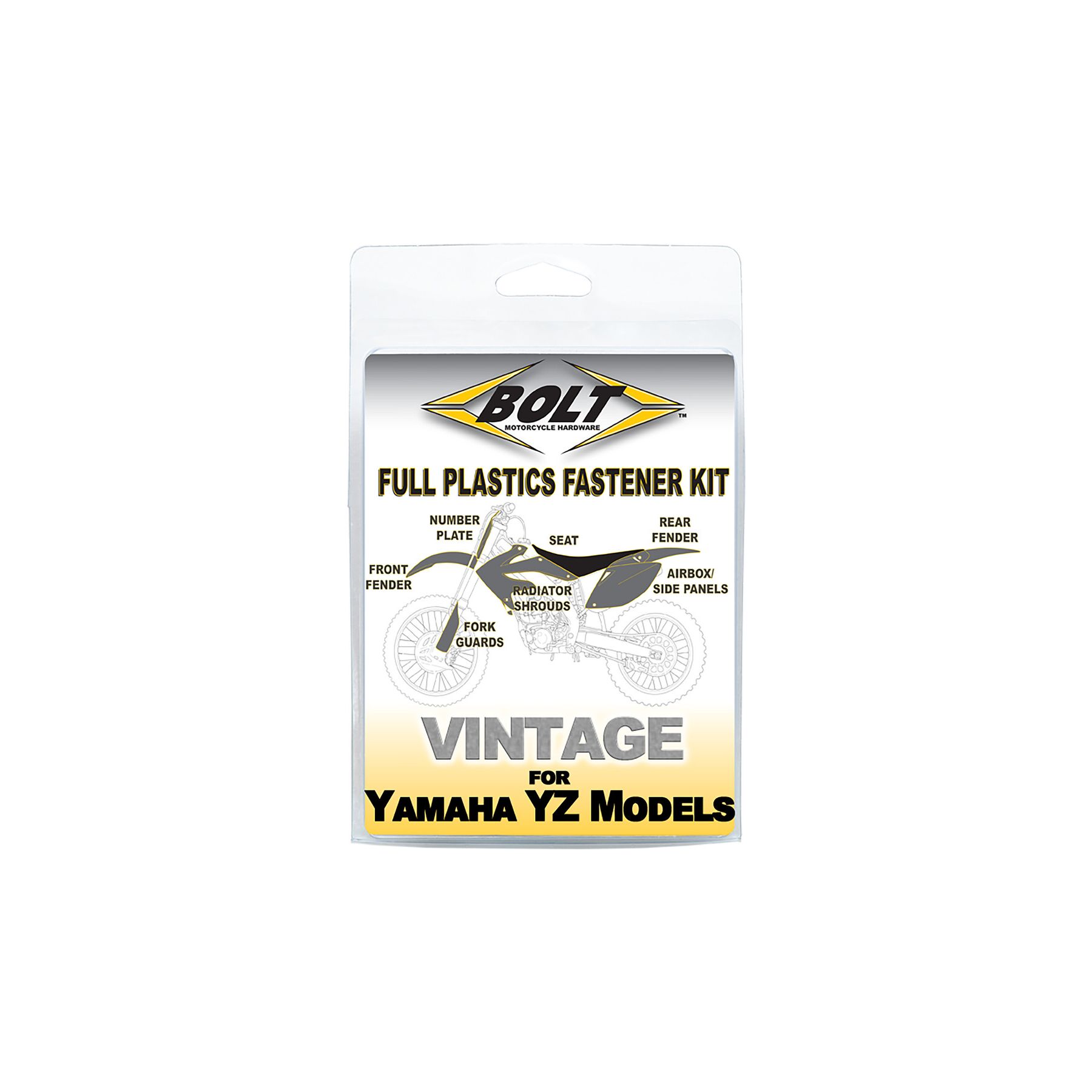 Bolt Hardware Full Plastics Fastener Kit Yamaha 125cc-490cc 1987-1990
