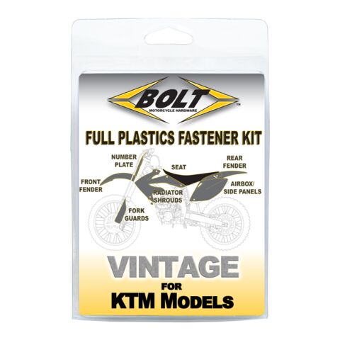 Bolt Hardware Full Plastics Fastener Kit KTM 60cc-520cc 1998-2002