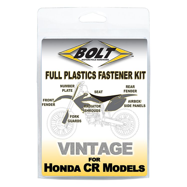 Bolt Hardware Full Plastics Fastener Kit Honda CR500R 1990-2001