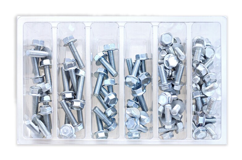 Bolt Hardware M6 Hex Flange Bolt Assortment 80 Piece Kit RevZilla