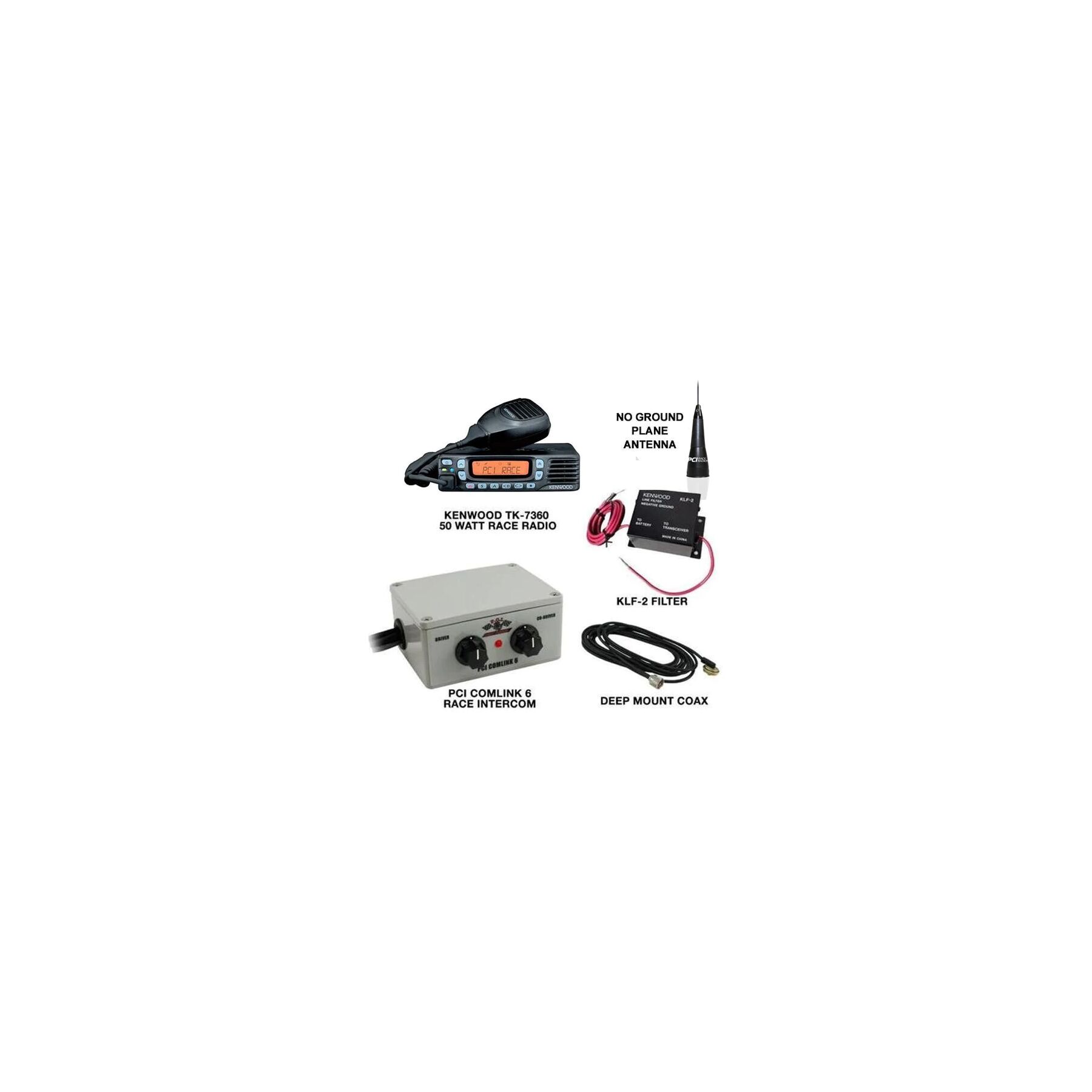 PCI Race Radios TK-7360 Comlink 6 Race Package