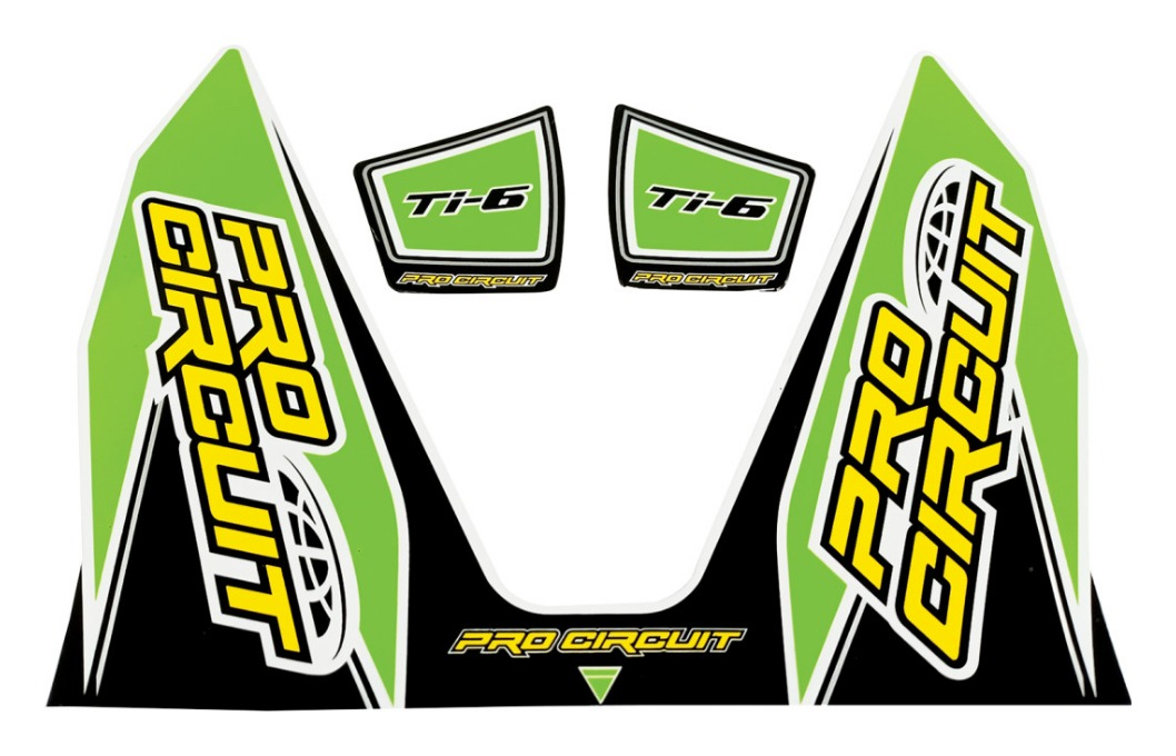 Pro Circuit Replacement Muffler Stickers Ti-6 Green