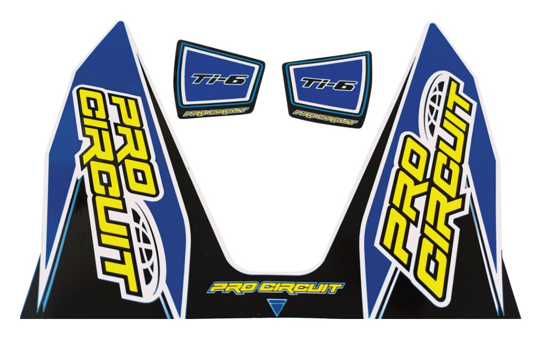 Pro Circuit Replacement Muffler Stickers Ti-6 Dark Blue