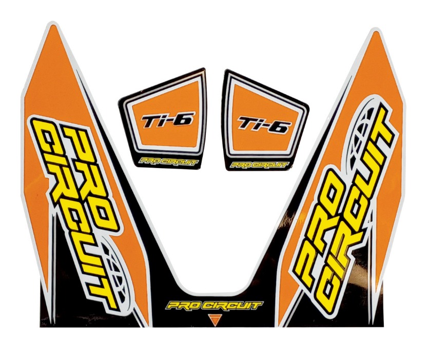 Pro Circuit Replacement Muffler Stickers Ti-6 Orange