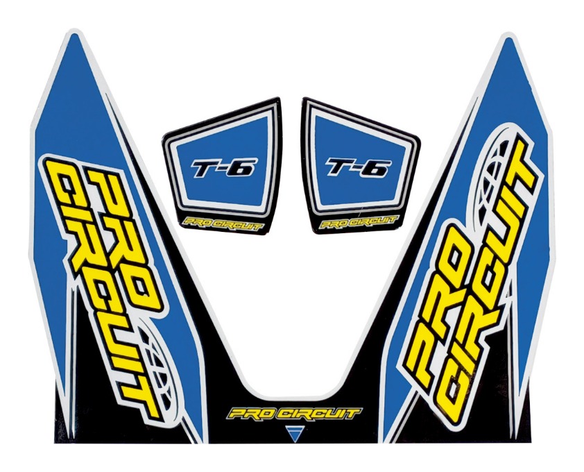 Pro Circuit Replacement Muffler Stickers T-6 Light Blue