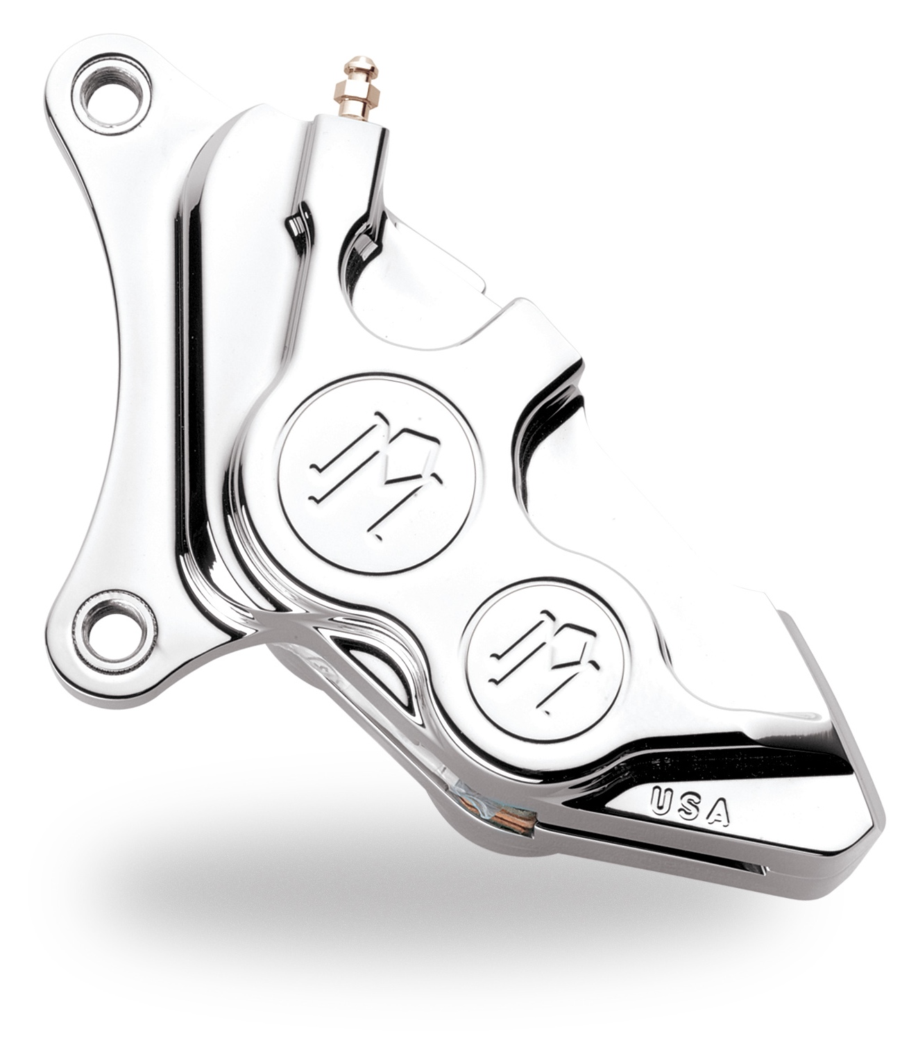 Performance Machine Four-Piston Differential-Bore Front Calipers For Harley 1984-1999 Right Caliper