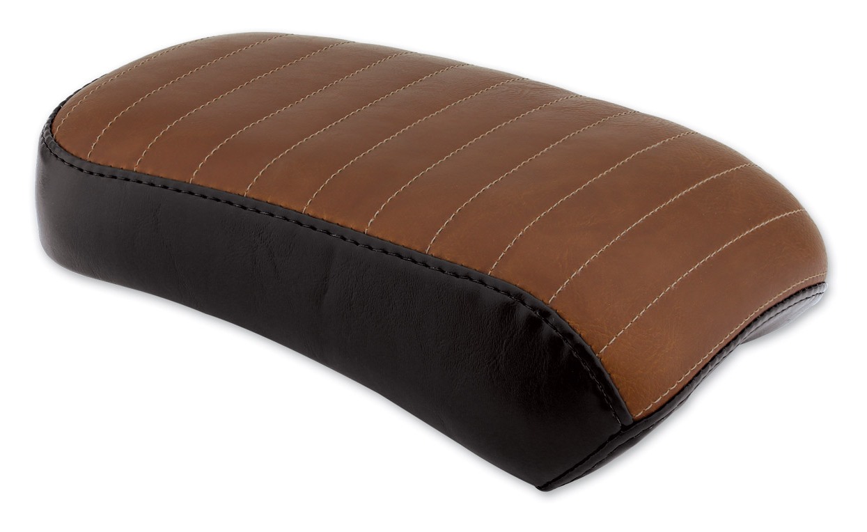 Le Pera Bare Bones Passenger Seat For Harley Softail 2000-2007 Pleated / Brown