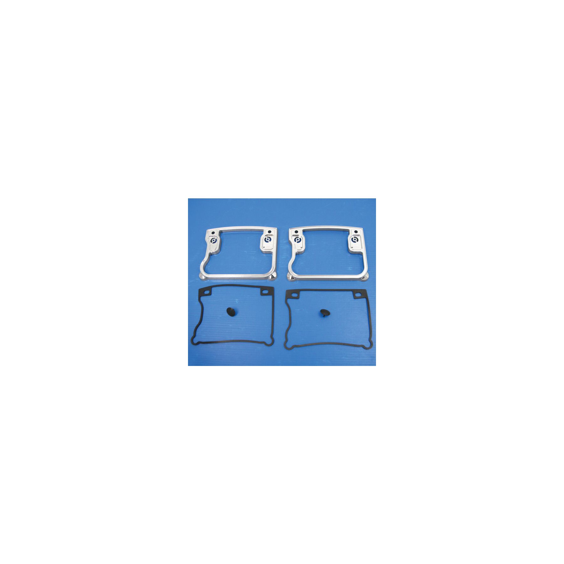 V-Twin Mfg. Chrome Rocker Box Cover D-Ring Set For Harley EVO 1992-200