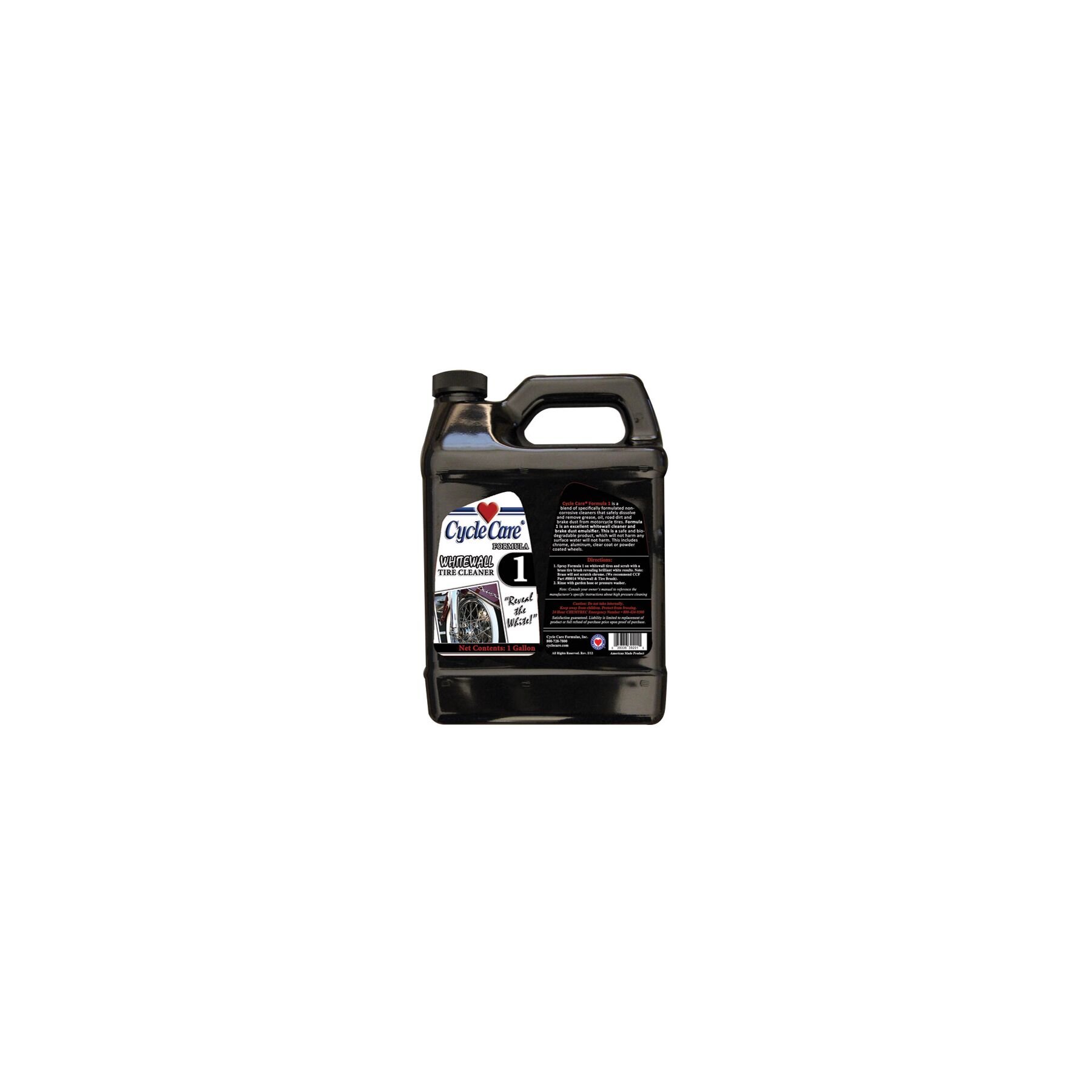 Cycle Care Formula 1 Whitewall Tire And Wheel Cleaner (1 Gallon and 22