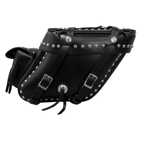 Leatherworks Wide Angle Box Top Throwover Saddlebags With Rear Pockets