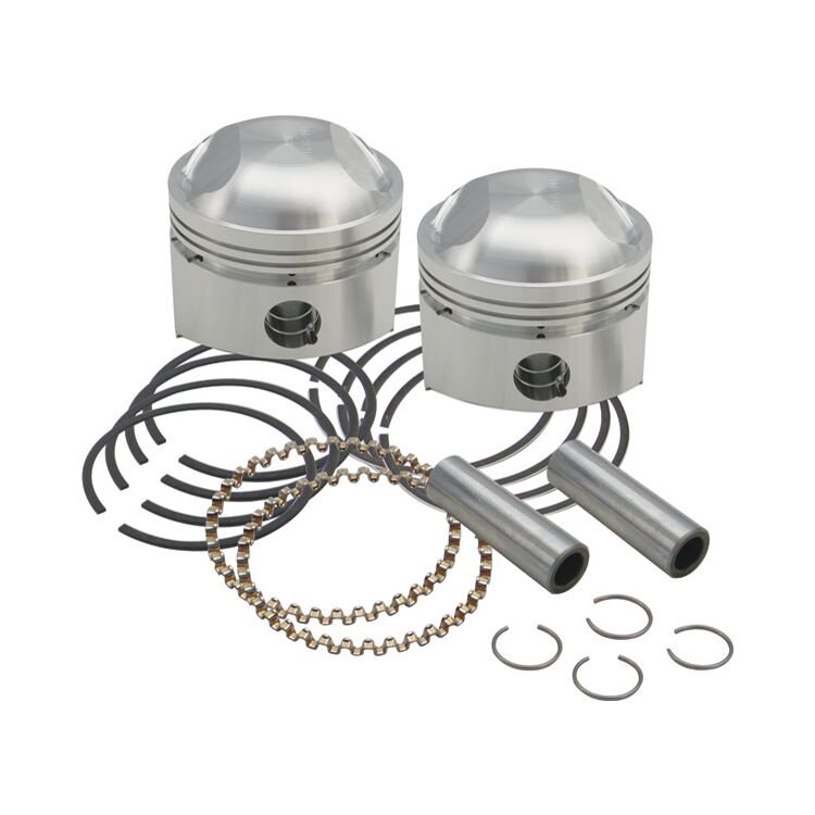 S&S Cycle 3.4375" Bore Low Compression Piston Kit For Harley Big Twin 1936-1984