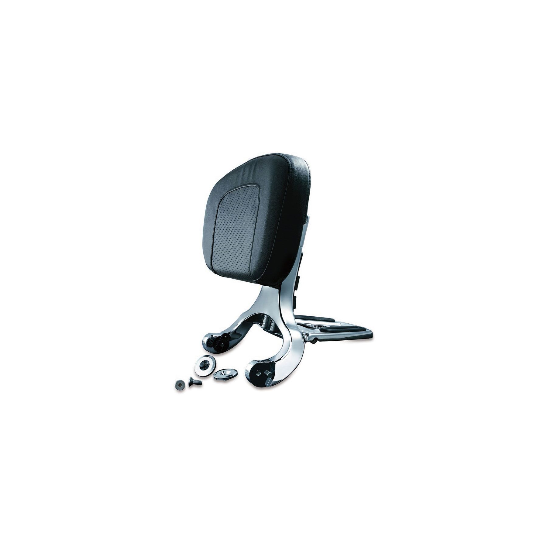 Kuryakyn Black Multi-Purpose Driver And Passenger Backrest With Luggag
