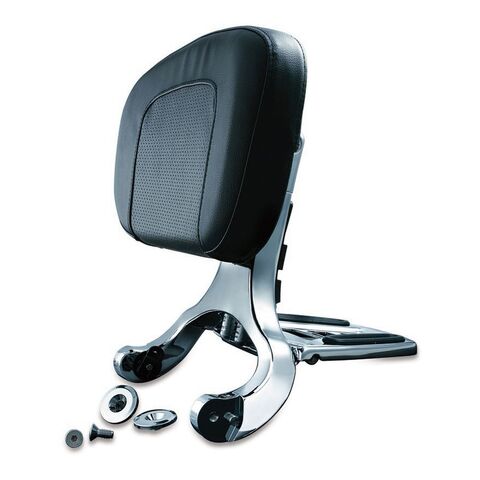 Kuryakyn Black Multi-Purpose Driver And Passenger Backrest With Luggage Rack