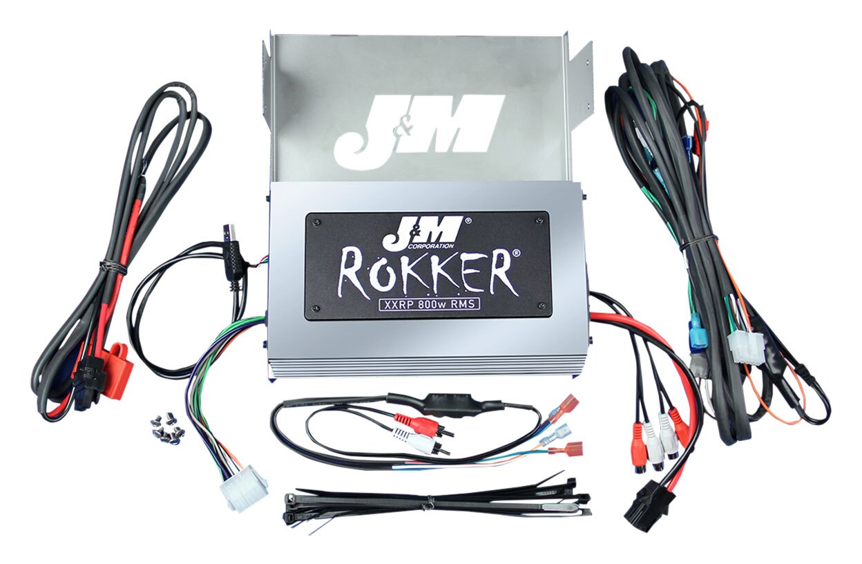 J&M Rokker XXR 800w 4-Channel DSP Programmable Amplifier Kit For Harley ...