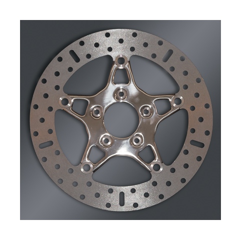 EBC Front Brake Rotor For Harley 2000-2012 Front 5 Button / Round / Narrow Band / Polished