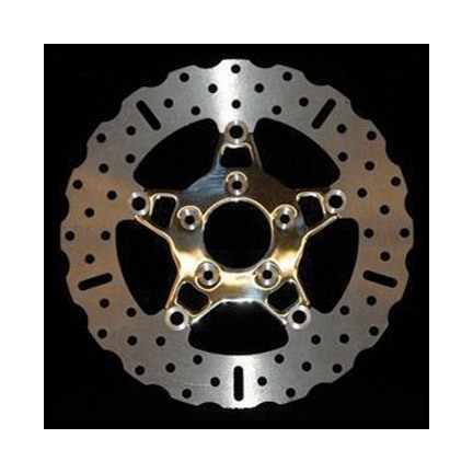 EBC Front Brake Rotor For Harley 2000-2012 Front 5 Button / Contour / Wide Band / Polished