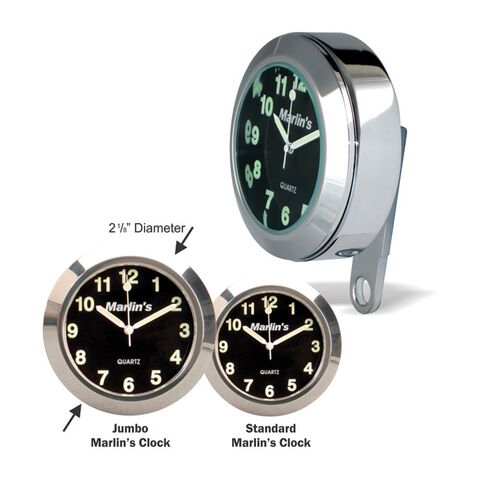 Marlin's Perch Mount Clock / Thermometer For Harley Big Twin / Sportst