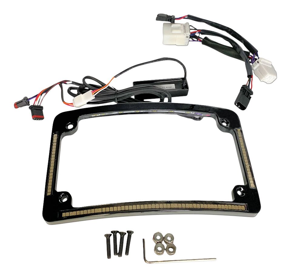 Custom Dynamics Radius Quad License Plate Frame For Harley 1996-2017