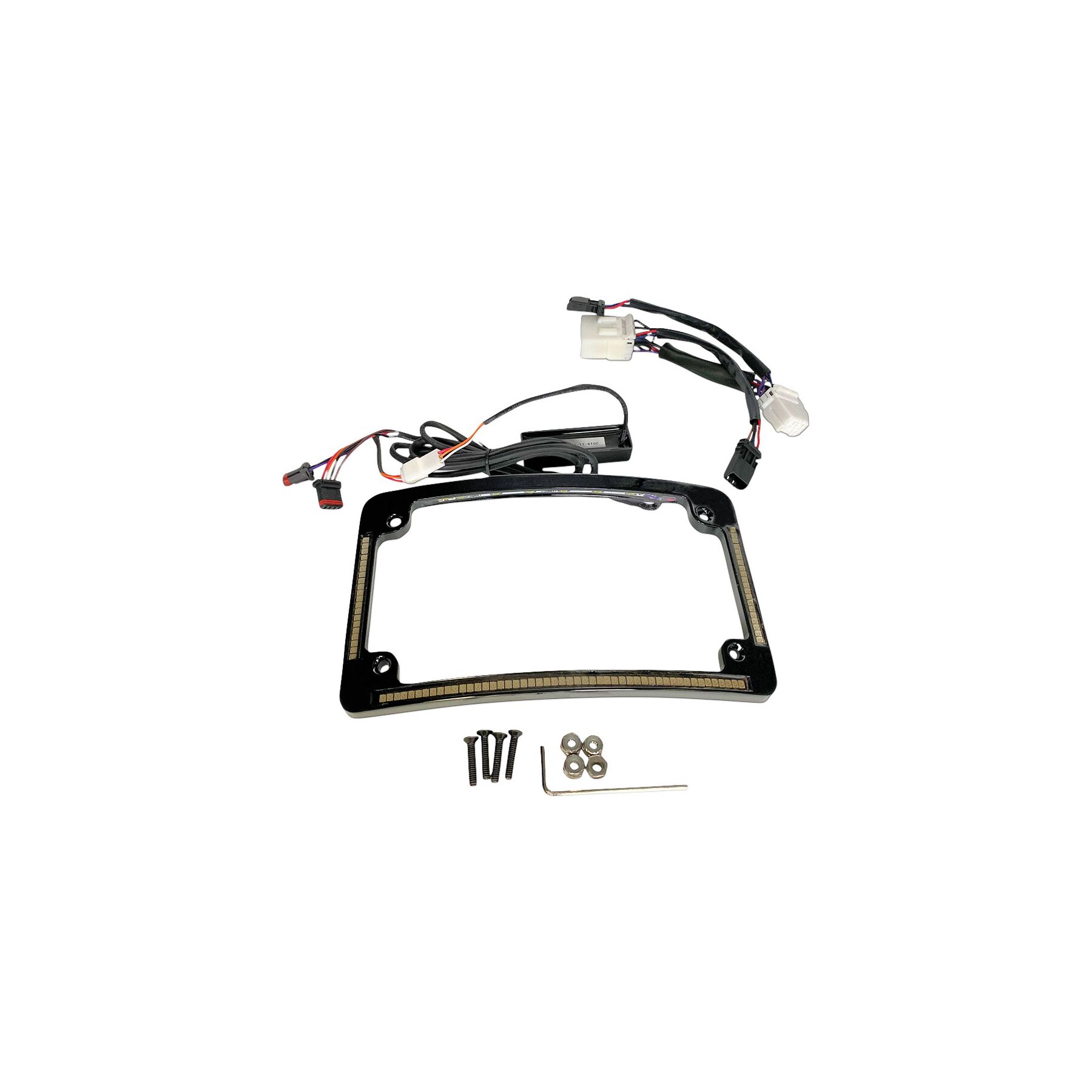 Custom Dynamics Radius Quad License Plate Frame For Harley 1996-2017