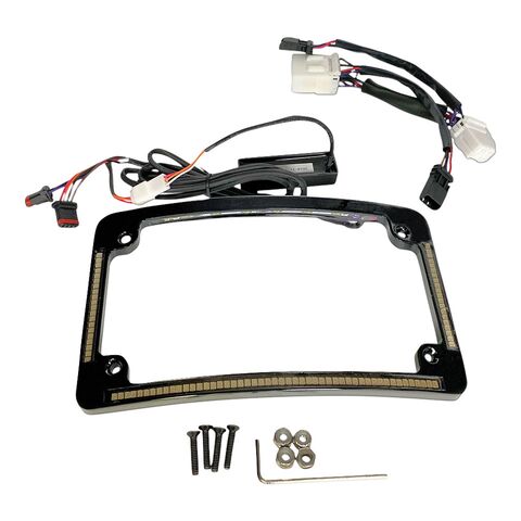 Custom Dynamics Radius Quad License Plate Frame For Harley 1996-2017