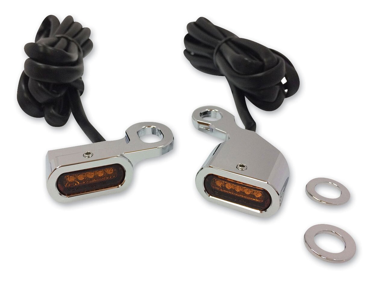 Drag Specialties LED Handlebar Marker Lights For Harley Touring / Softail / V-Rod 2009-2017 N/A