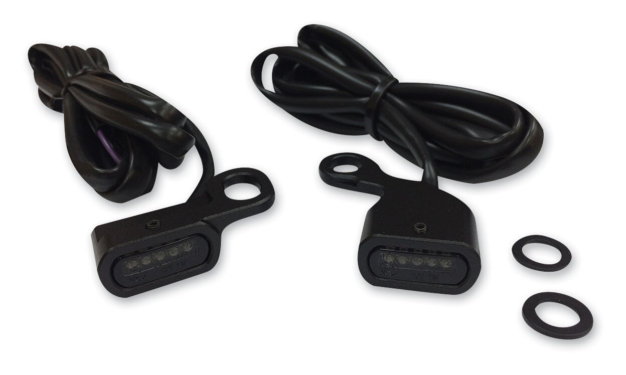 Drag Specialties LED Handlebar Marker Lights For Harley Softail / Dyna / XL 1996-2017 N/A