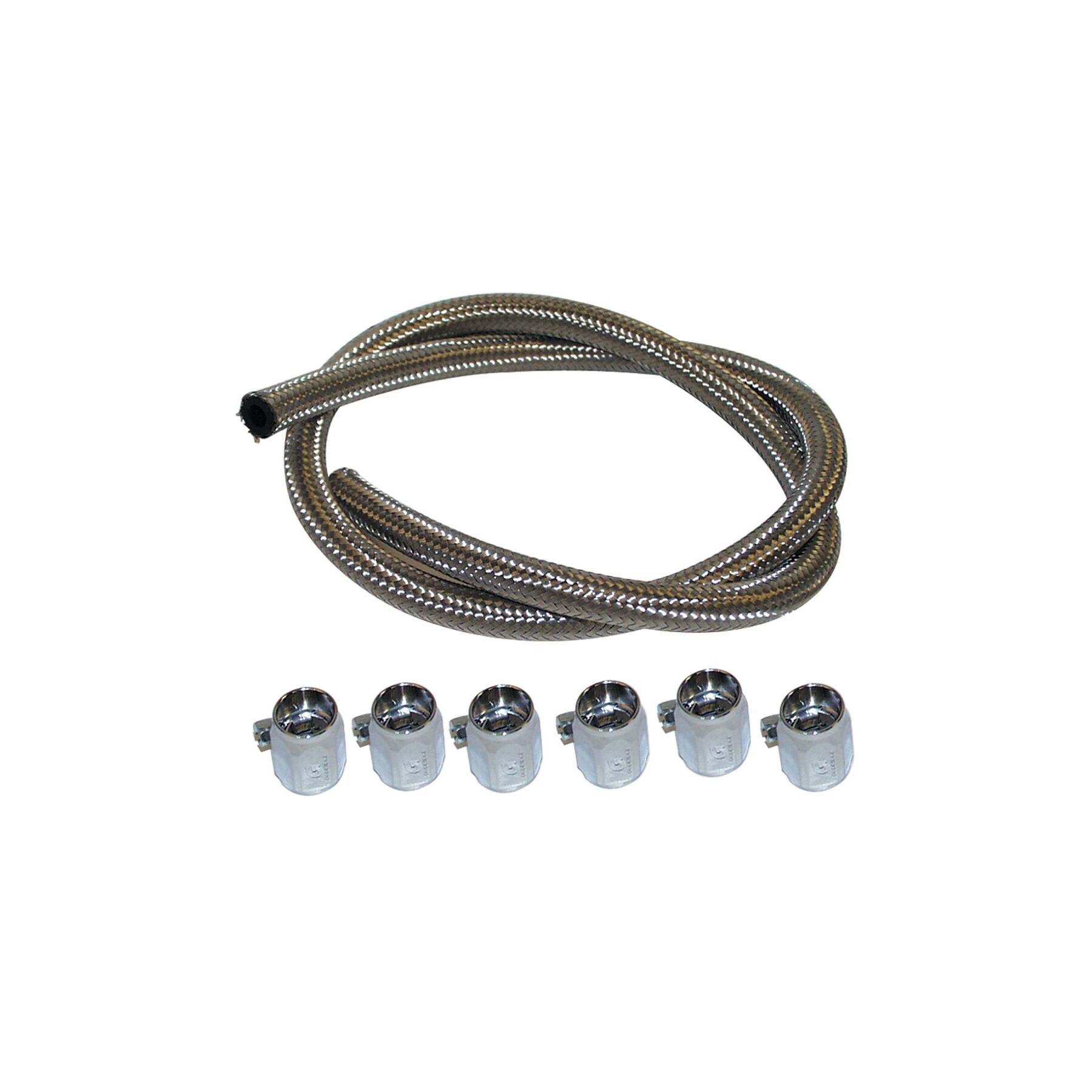 Milwaukee Twins Braided Stainless Steel Fuel Line