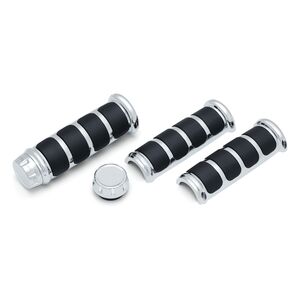 Kuryakyn ISO Heated Black Grips For Harley Touring 2010-2020