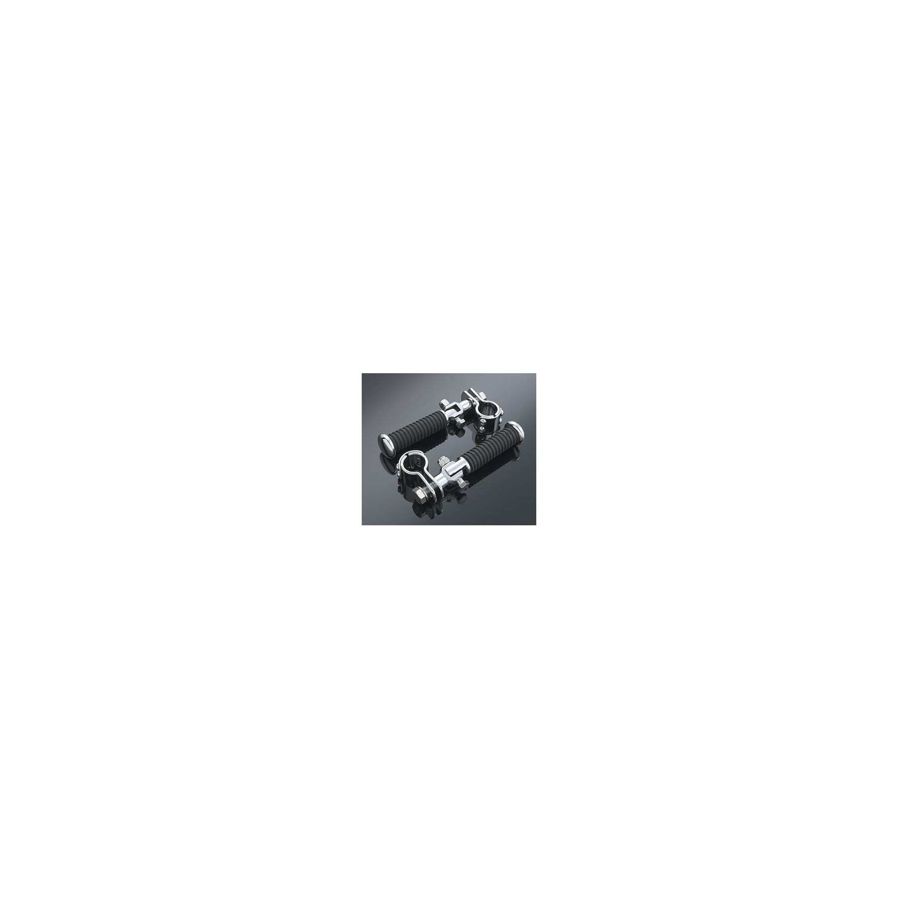 Milwaukee Twins Rubber Footpeg Set With Clamp-On Mount