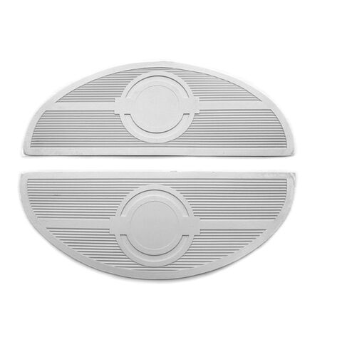 V-Twin Mfg. White Floorboard Mats For Harley 1941-1973