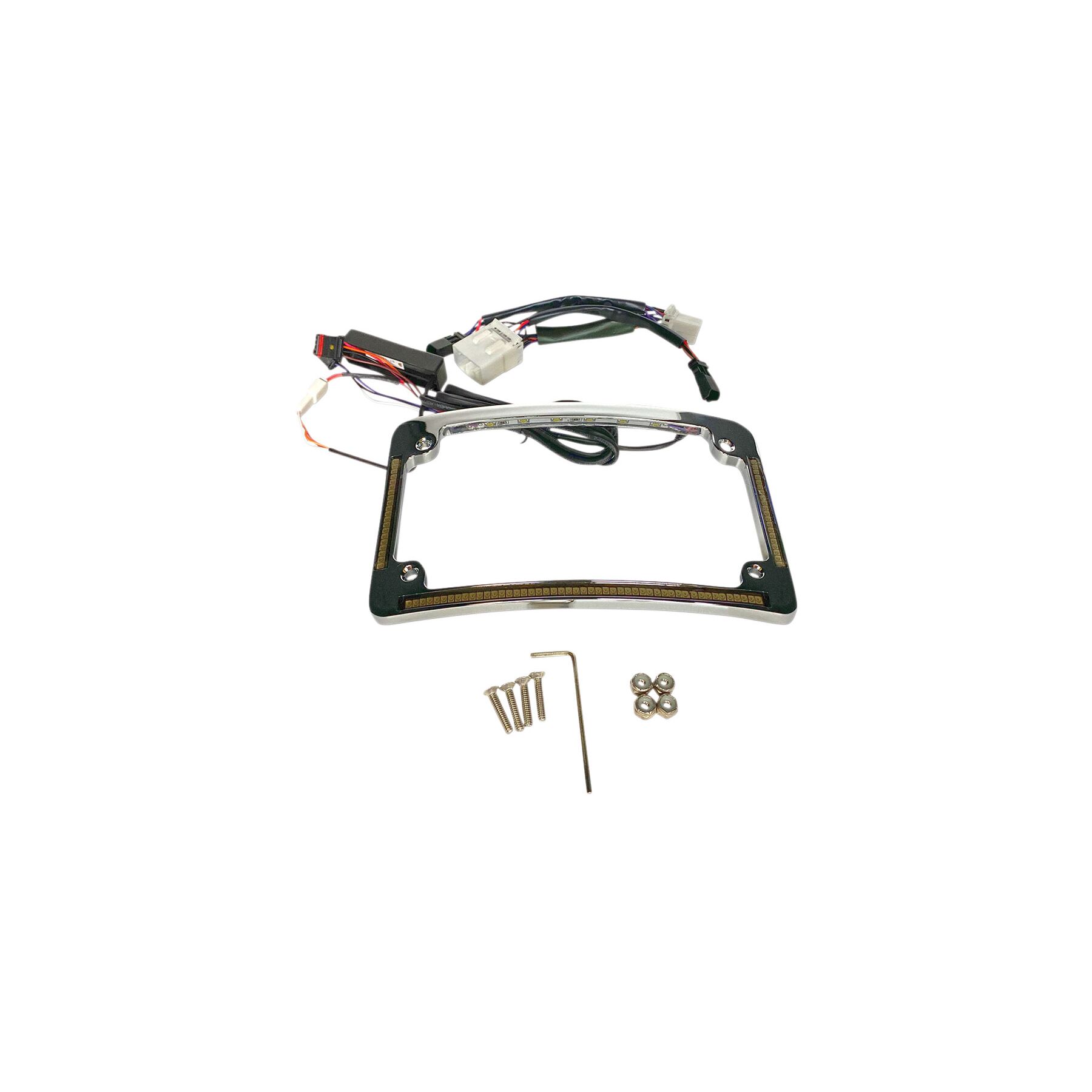 Custom Dynamics Radius Quad License Plate Frame For Harley 1996-2017