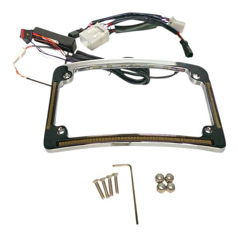 Custom Dynamics Radius Quad License Plate Frame For Harley 1996-2017