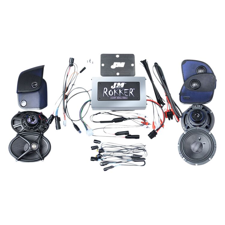 J&M Rokker XXR Extreme 800w 4-Speaker and Amp Install Kit For Harley Road Glide 2015-2024