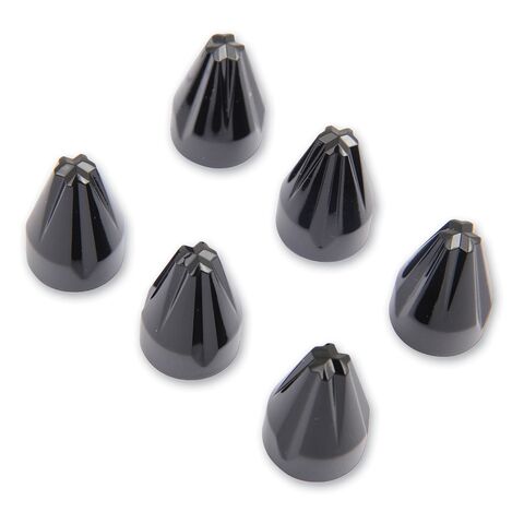 Ciro Black Fluted Spike .3125" Bolt Caps