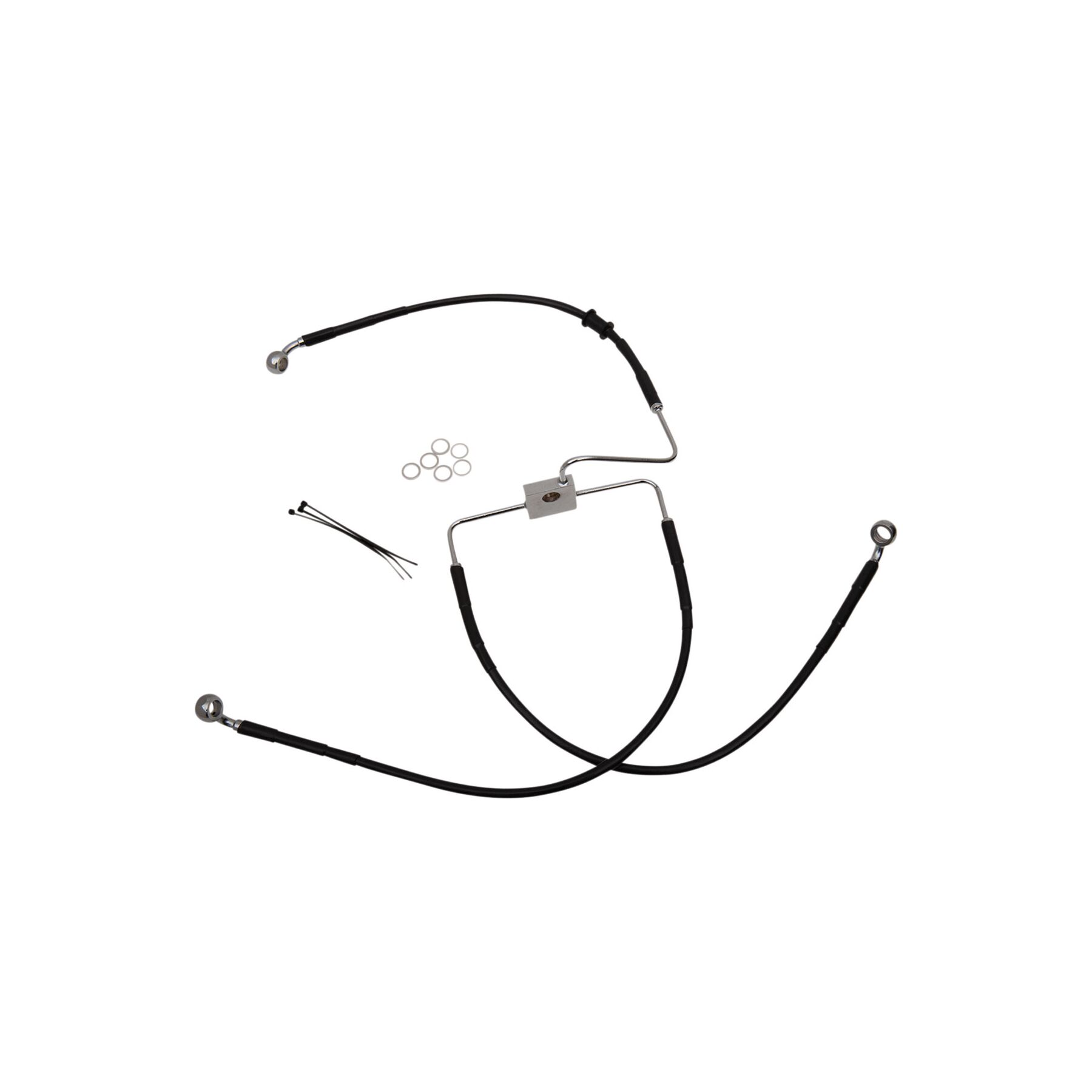 Drag Specialties Standard Length Upper Front Brake Line Kit For ABS Ha