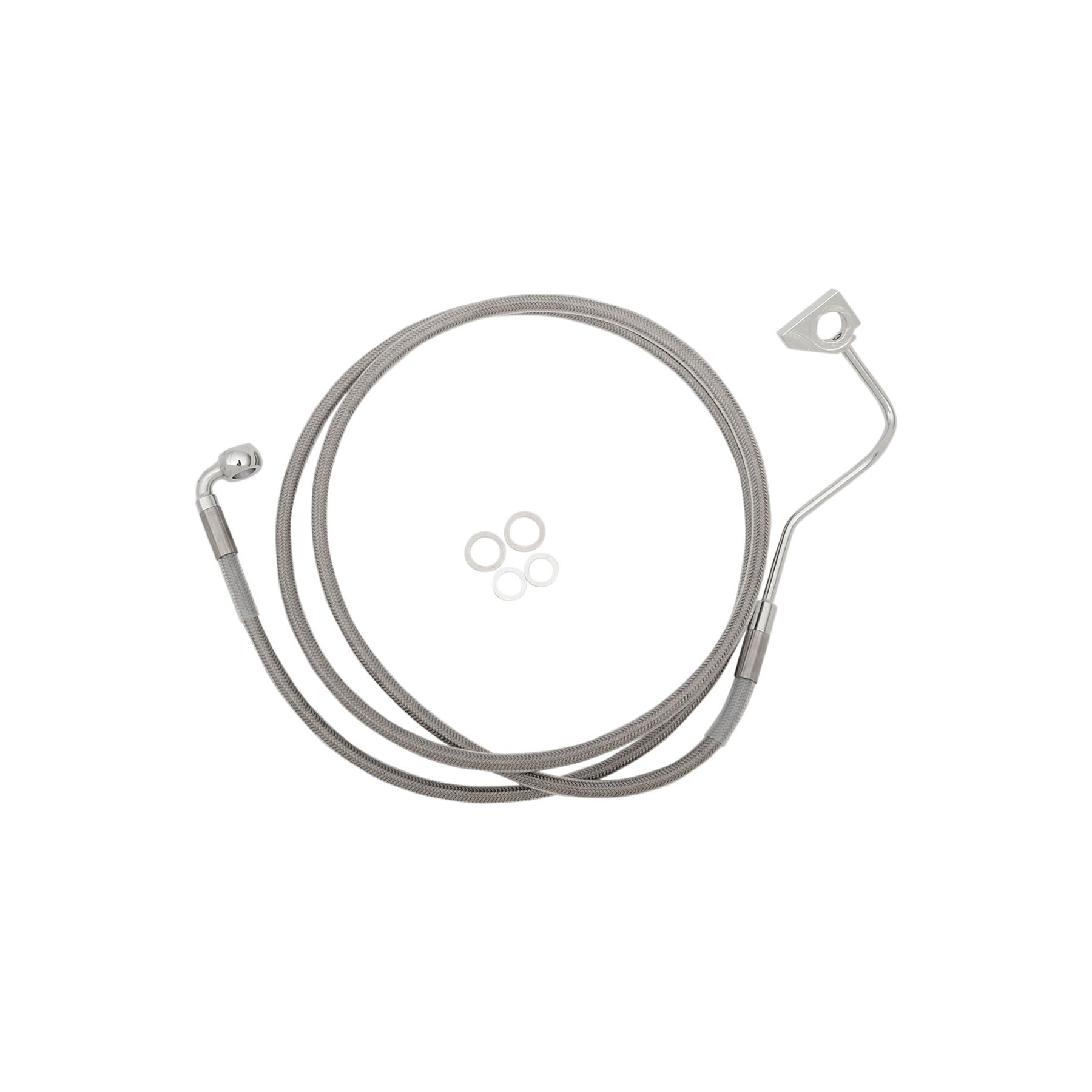 Drag Specialties Standard Length Upper Front Brake Line Kit For ABS Ha
