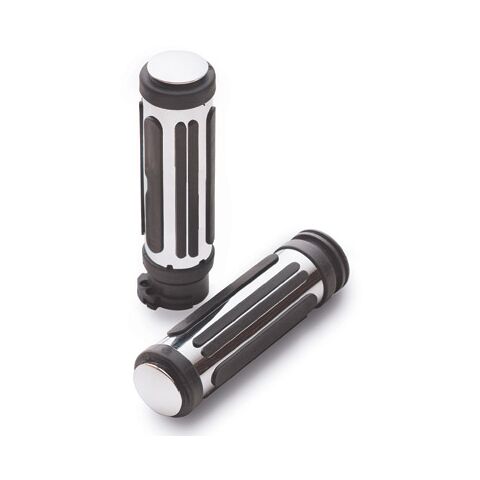 Milwaukee Twins Rubber Grip Set For Harley With Dual Cable Throttle