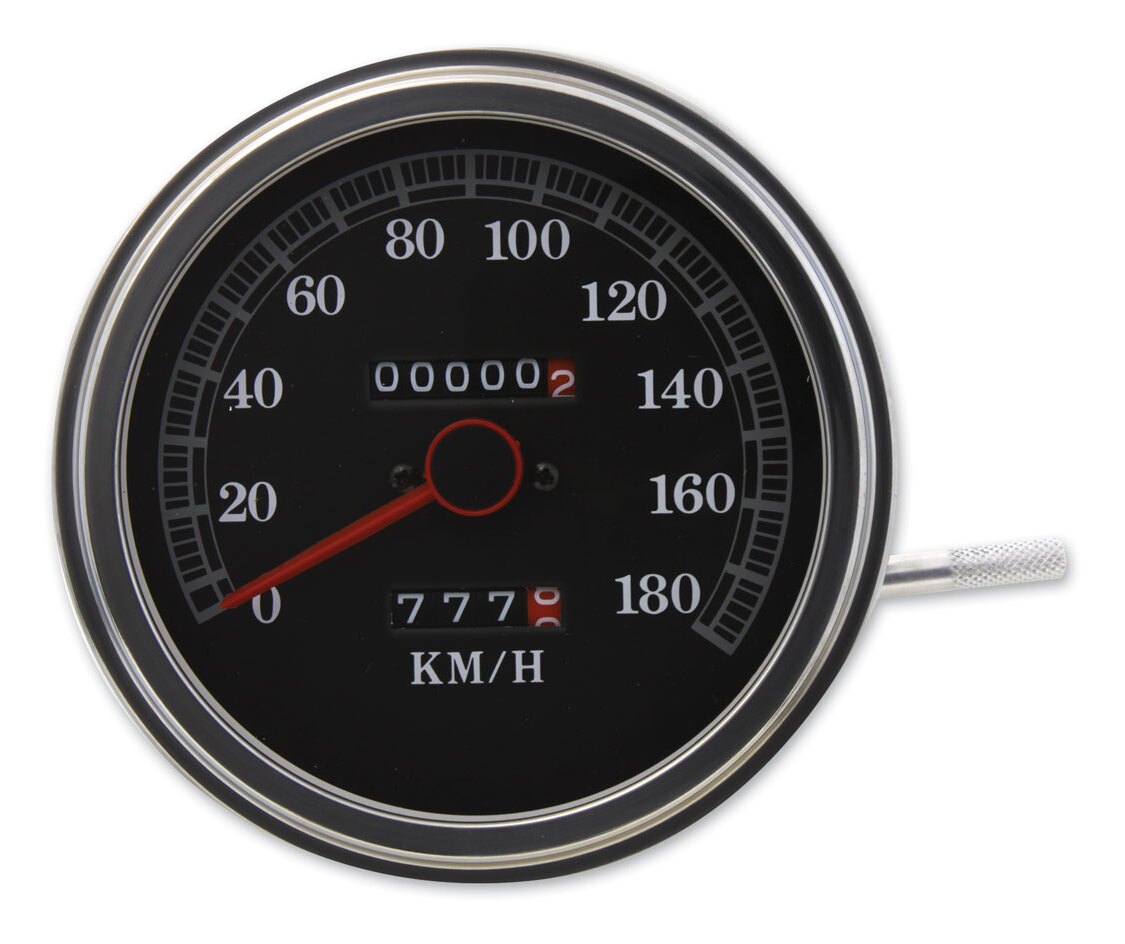 Harley-Davidson スピードメーター km/h RPM/1000 V-Twin Mfg. 180 KPH Speedometer For Harley FL 1941-1961 - RevZilla
