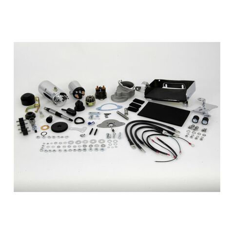 V-Twin Mfg. Chrome Electric Start Conversion Kit For Harley FL 1970-1979