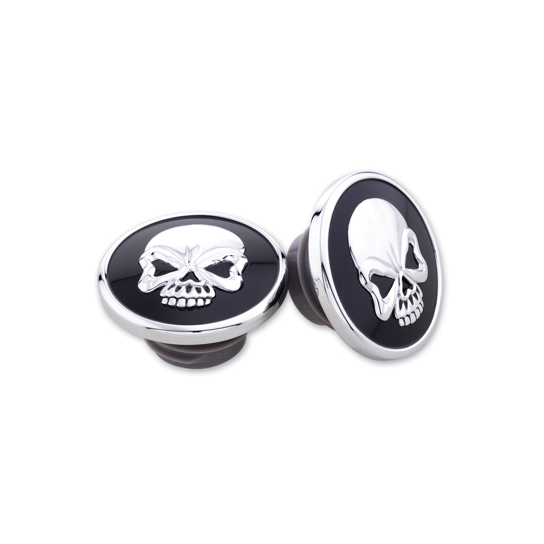 Milwaukee Twins Skull Gas Cap Set For Harley Softail 1996-1999