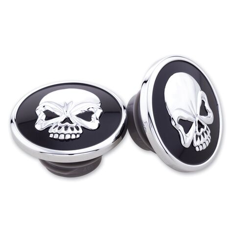 Milwaukee Twins Skull Gas Cap Set For Harley Softail 1996-1999