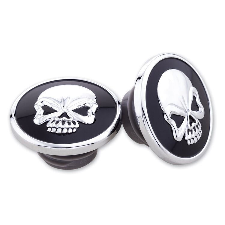 Milwaukee Twins Skull Gas Cap Set For Harley Softail 1996-1999